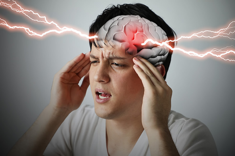 Man with Brain Pain
