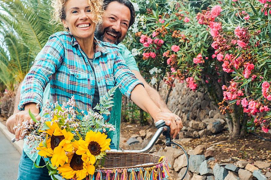 Couple Riding a Bike
